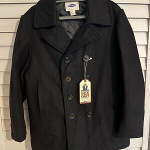 Old Navy Wool Pea Coat Men’s Black